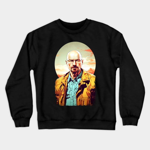 Walter White from Breaking Bad Crewneck Sweatshirt by Tiago Augusto